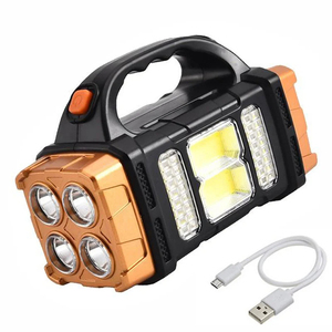 ไฟฉาย LED กำลังสูง ไฟฉายสำหรับตั้งแคมป์ ไฟทำงาน ชาร์จพลังงานแสงอาทิตย์ 4 โหมด ไฟชาร์จ USB กันน้ำ สำหรับกิจกรรมกลางแจ้ง - Product Image 2