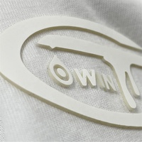 Etiquette de transfert de chaleur personnalisée haute densité logo 3d en caoutchouc silicone impression fer sur transfert sur t-shirt