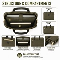 Sacoche pour ordinateur portable personnalisée, étui de transport pour ordinateur portable, housse de protection pour ordinateur portable, sacoche pour ordinateur portable d'affaires avec poche avant