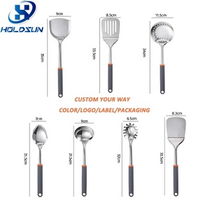 ไม้พายทำ<span class=keywords><strong>อาหาร</strong></span><span class=keywords><strong>ปลา</strong></span>สเตนเลสมีด้ามจับซิลิโคนกันลื่นทนทานสำหรับใช้ในครัวในบ้าน - Product Image 5