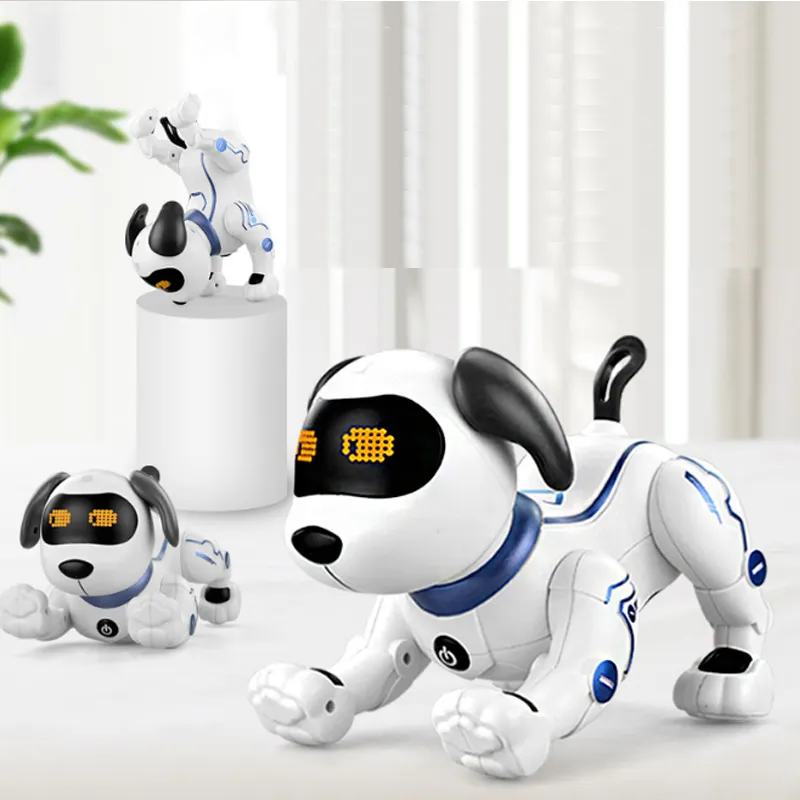 Telecontrolo programação dança dublê de controle remoto inteligente robô de brinquedo do cão