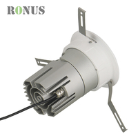 Chambre IP44 Rotatif Spot Commercial Vers Le Bas Lumière Projet 7W COB 5W Encastré Antireflet LED Downlight