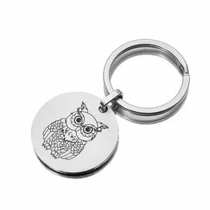 2023新设计定制钥匙链不锈钢钥匙圈鹦鹉纪念礼品钥匙链