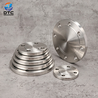 Bride aveugle en acier inoxydable PN16 DN25 DN32 DN50 DN65 304/316L RF, plaque aveugle forgée pour pipeline, DTC Company FL-PN16-011