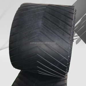 Open V-vormige kantelende schuine chevron transportband met paddle-profiel visgraatgetande transportband - Product Image 3