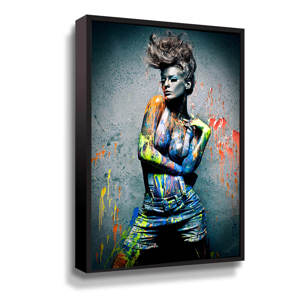Abstract Sexy Woman Portrait Graffiti Pop Street Wall Art Pictures