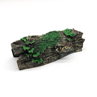 Cachette de reptile cachette d'aquarium dragon barbu lézards simulation cachettes de grotte de roche, ornement de tronc d'arbre creux d'aquarium