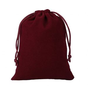 Storage Soft Cotton Twill <b>Drawstring</b> Velvet <b>Pouch</b> Bags with Customizable Security Features for Wedding Favor Jewelry Gift - Product Image 1