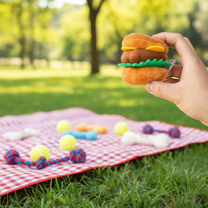 <span class=keywords><strong>HELLOMOON</strong></span> Jouets à mâcher en peluche de luxe pour chiens et chiots, avec des sons de grincement et de couinement - Formes multiples - Product Image 4