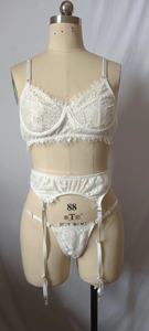 Trois pièces ensemble mode femme Sexy Lingerie modèles <span class=keywords><strong>Erotica</strong></span> Mujer dentelle transparente femme t-back culotte - Product Image 4