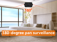 Wistino 3MP Gsmart Cam kamera Robot kehidupan cerdas kamera satu klik Video panggilan dinding dipasang 2.4g Wifi jam Alarm kamera