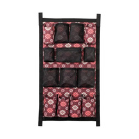 Sac de rangement suspendu pour porte de remorque, en toile robuste avec poches en filet, pour l'entretien des chevaux et le rangement du matériel équestre en écurie
