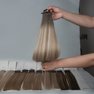 ผมต่อแบบธรรมชาติคุณภาพสูง ชนิด Butterfly Weft Genius Wefts แบบไร้รอยต่อ ผมเวอร์จิ้นแท้  แบบ Double Drawn - Product Image 5