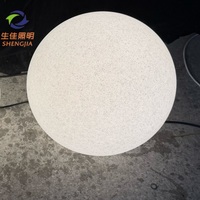 Boule lumineuse LED sphérique IP65 étanche en plastique pour décoration de jardin, Halloween, intérieur/extérieur, éclairage décoratif, boule de lune