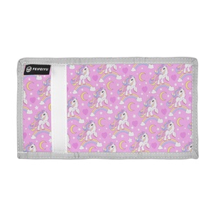 <b>Small</b> Custom Logo Nylon Foldable Girls Coin <b>Purse</b> Short Card Holder Kids Wallet With Rope - Product Image 2