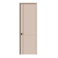 Porte intérieure en bois composite polymère MDF au design moderne, sur mesure, insonorisée, résistante à l'humidité, pour chambre à coucher, anti-rayures
