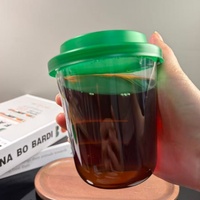 Grosir Custom 8oz 12oz 16oz Gelas Plastik PET Sekali Pakai Bentuk U, Gelas Minuman Bawa Pulang Dengan Tutup dan Sedotan