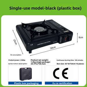 Hiking <strong>Camping</strong> <strong>Kitchen</strong> Portable Manual Iron Butane Gas Simple Lightweight Cassette Stove for Outdoor Includes Color Box - Product Image 4