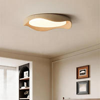 Plafonnier LED moderne et minimaliste, crème, forme ronde irrégulière, lampe murale confortable pour chambre à coucher et chambre d'enfant