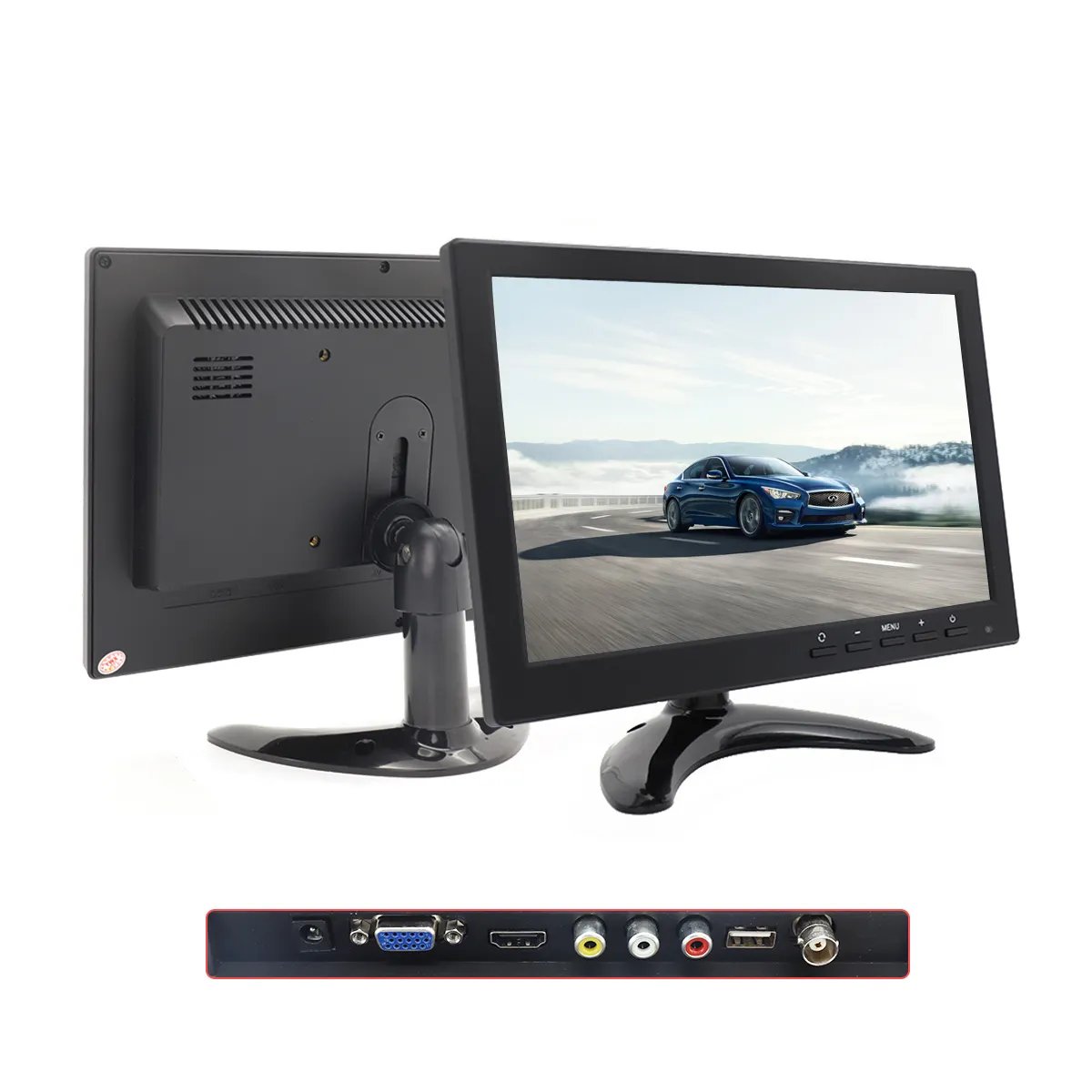 Monitor per auto da 10.1 pollici Hdmi VGA per TV Display per PC portatile sistema di sicurezza domestica schermo a colori LCD per telecamera di Backup