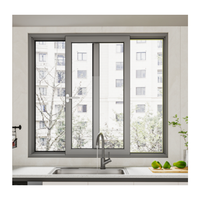 Vente en gros prix d'usine de glissière de fenêtre en aluminium fenêtre coulissante en aluminium à double vitrage cadre de fenêtre en aluminium