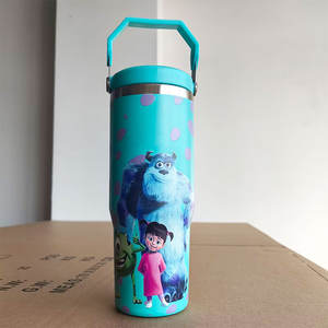 Botella de Agua Aislada de Acero Inoxidable con Asa Portátil y Logotipo Personalizado de Fábrica, Vaso Térmico, Termo - Product Image 4