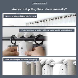 Moteur <span class=keywords><strong>de</strong></span> rideau électrique moderne Tuya WiFi Bluetooth, télécommande, batterie rechargeable Type-C, pour maison et <span class=keywords><strong>salle</strong></span> <span class=keywords><strong>de</strong></span> <span class=keywords><strong>bain</strong></span> - Product Image 5