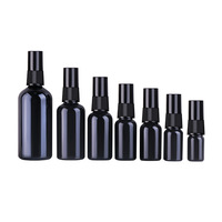 Noir brut 5ml 10ml 15ml 20ml 30ml 50ml 100ml Bouteille en verre avec pompe de pulvérisation en verre à brume fine/flacon compte-gouttes/bouchon inviolable