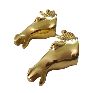 Brass Horse Head <strong>Shaped</strong> Cabinet Pull <strong>Knob</strong> <strong>Drawer</strong> Hardware Wardrobe Cupboard Equestrian Style Home Furniture - Product Image 3