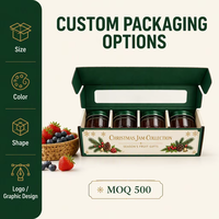 Boîte d'expédition en carton ondulé kraft personnalisée en gros avec fenêtre en PVC et inserts découpés pour bocaux de conserves et cadeaux