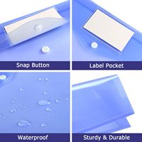 Sobres Impermeables Transparentes Tamaño A4, Portadocumentos, Sobres de Plástico con Ranura para Tarjetas de Visita