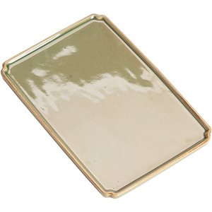 Bandeja de Cerámica Retro para Té Seco, Rectangular, con Acabado Verde Bambú, para Uso Doméstico y de Oficina - Product Image 5