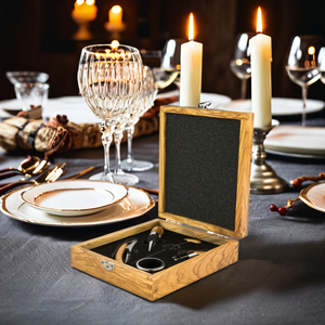 Gỗ Hộp rượu tre rượu vang công cụ thiết lập rượu vang <span class=keywords><strong>Kit</strong></span> Quà Tặng Ngày của Cha cho anh ta món quà CHA món quà từ Vợ Con Trai Con Gái - Product Image 5