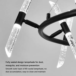 Lustre suspendu moderne à LED 24 ampoules Lustre à <span class=keywords><strong>suspension</strong></span> en or avec <span class=keywords><strong>forme</strong></span> longue en fer à têtes multiples pour un usage domestique - Product Image 3