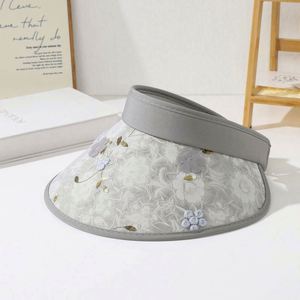 Gorra de Visera Ancha con Flores 3D Estilo Chino para Mujer, Protección UV, Venta al Por Mayor - Product Image 5
