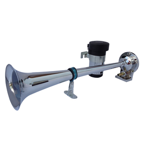 Bocina de coche 110DB, compresor de bocina de aire de <span class=keywords><strong>trompeta</strong></span> única de 12V súper fuerte para coche, camión, barco, tren, bocina para señal de sonido automática - Product Image 1