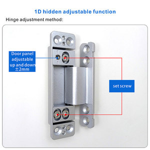 Bisagra de puerta interna de servicio pesado Bisagra de puerta oculta invisible para puerta de marcos de aluminio - Product Image 5
