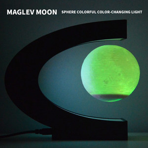 Biumart nổi mặt trăng ánh sáng đơn giản Thiết kế bay lên từ đèn bàn sáng E26 cơ sở PVC cơ thể AC cung cấp điện cho nhà - Product Image 3