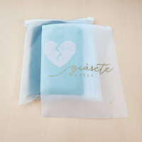 Sacs refermables personnalisés recyclés pour l'emballage des vêtements, pochette en plastique, sac poly avec fermeture éclair, sac refermable givré pour vêtements