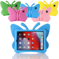 Étui en mousse EVA durable pour tablette pour enfants iPad 10e génération A16 12,9 pouces 11 Pro 9,7 pouces Air 8, Housse antichoc avec support papillon pour l'école et la maison
