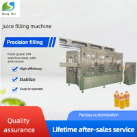 Machine de remplissage de jus entièrement automatique contrôlée par PLC, haute productivité, pompe de remplissage de bouteilles en verre, ligne d'emballage pour canettes aromatisées