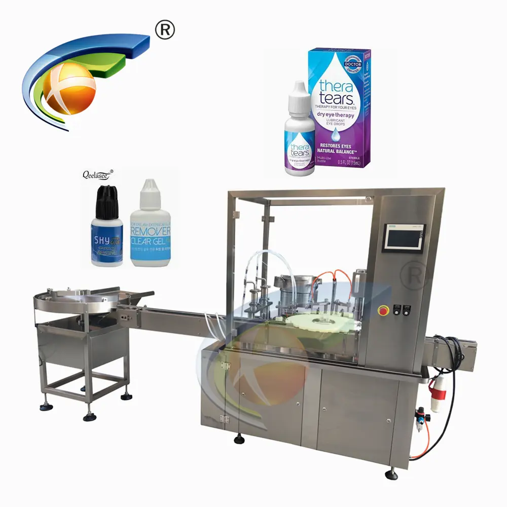 Automatic 2 Nozzles Small Bottle Liquid Filling Machine Eye Drop Bottling Machine Packing Line