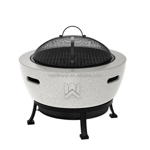 Cuenco <span class=keywords><strong>de</strong></span> óxido <span class=keywords><strong>de</strong></span> magnesio personalizado <span class=keywords><strong>para</strong></span> exteriores, calentador <span class=keywords><strong>de</strong></span> Patio, soldador <span class=keywords><strong>de</strong></span> hormigón portátil con parrilla <span class=keywords><strong>de</strong></span> barbacoa y marco inferior - Product Image 1