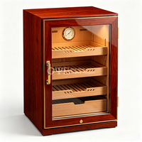 Humidor à cigares en bois grand format avec vitrine et serrure, présentoir de rangement, vente chaude