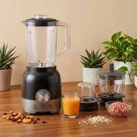 CALINFOR NOUVEAU DESIGN Mixeur Commercial Portable Multifonction Puissant 3 Vitesses 1,5L 1000W, Presse-Agrumes, Mixeur, Broyeur à Glace 1500ml