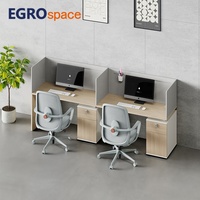 Poste de travail modulaire de bureau EGROspace moderne haut de gamme, élégant, insonorisé, avec cloison de séparation pour personnel