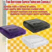 Coque de remplacement transparente pour cartouche SNES nord-américaine, console Super Famicom avec Super pour NES