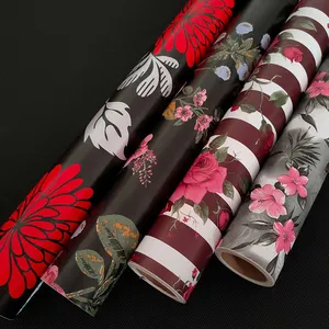 Koreanische Stock lot handgemalte selbst klebende Kunst 3d Blumen rebe Tapete in China