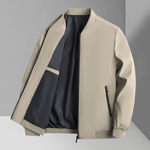 Primavera otoño nuevo negocio cuello alto para todas las estaciones con cierre de cremallera logotipo frontal - Product Image 3