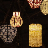 Nicro perle vague géométrique dentelle motif étanche lampe à LED papier épais extérieur lanterne solaire lumières jardin chambre Tyvek lanterne